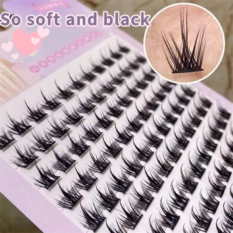 Cặp Lông Mi Giả Lúa Mì 2023 Kèm Keo Nối Mi Dày Và Dài Tự Nhiên Hình Quỷ Nhỏ