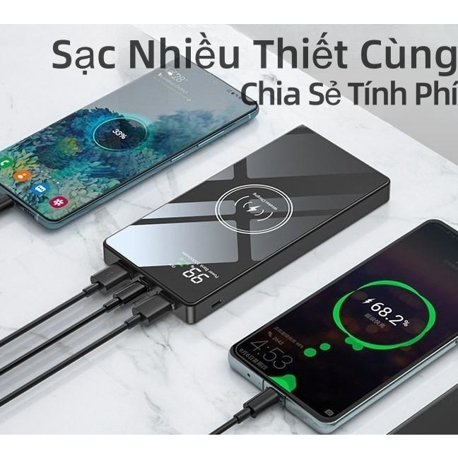 Pin Sạc Dự Phòng 22.5W100000mAh Tế Sang Trọng Chovới Màn Hình Thuật Số Sạc Không Dây