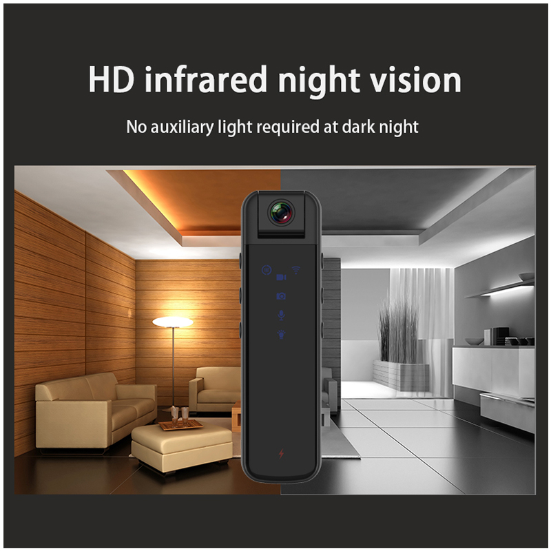 Máy Quay Hồng Ngoại mini hd 1080p Cảnh Sát Chống Ăn Mòn Hỗ Trợ Quay Đêm