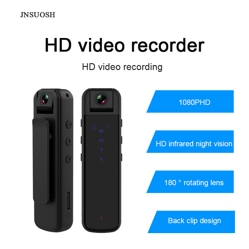 Máy Quay Hồng Ngoại mini hd 1080p Cảnh Sát Chống Ăn Mòn Hỗ Trợ Quay Đêm