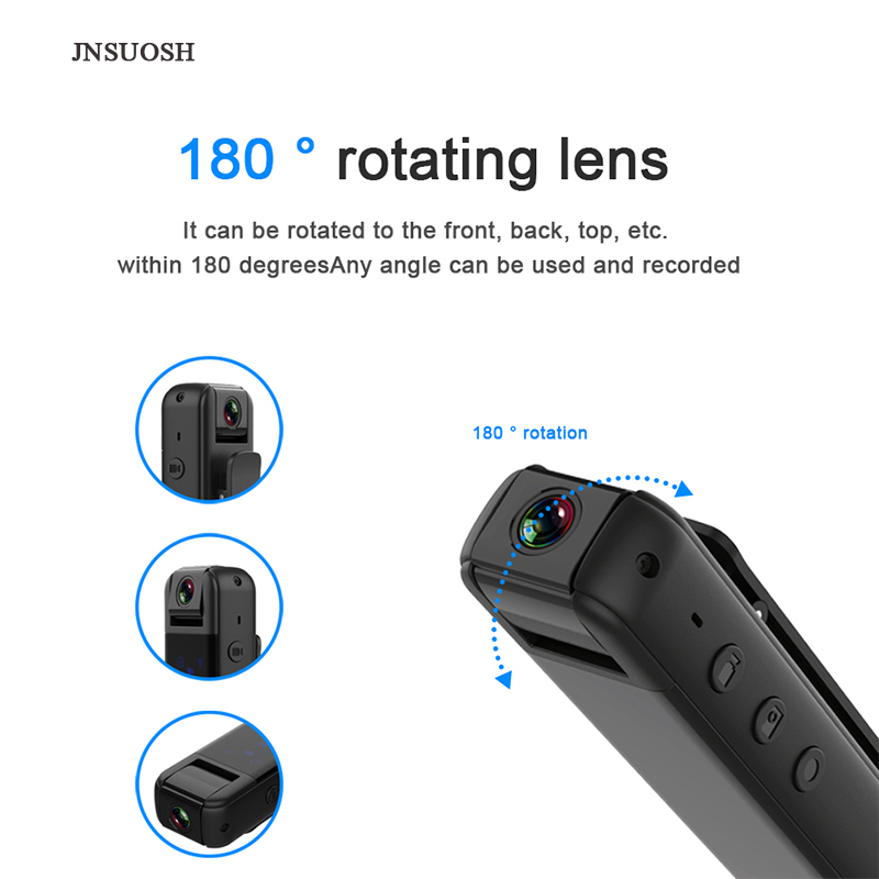 Máy Quay Hồng Ngoại mini hd 1080p Cảnh Sát Chống Ăn Mòn Hỗ Trợ Quay Đêm