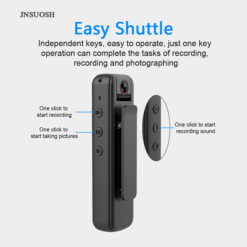 Máy Quay Hồng Ngoại mini hd 1080p Cảnh Sát Chống Ăn Mòn Hỗ Trợ Quay Đêm