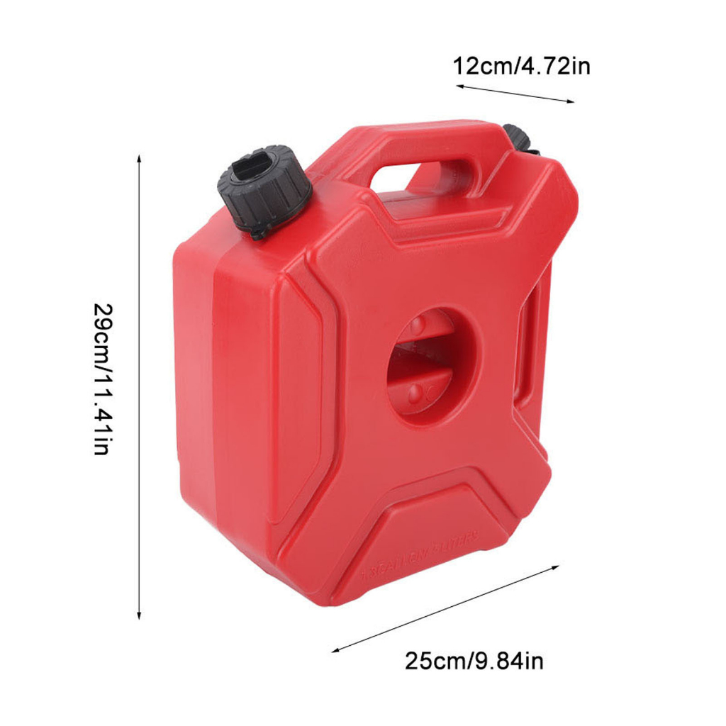 Casuall Bình chứa dầu nhiên liệu 5L 1,3 gallon màu đỏ Dung tích lớn Bình xăng di động cho ô tô Xe máy