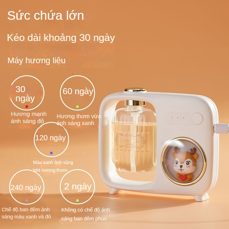 Máy xịt thơm phòng tự động treo tường, Máy xông tinh dầu phòng ngủ pin sạc