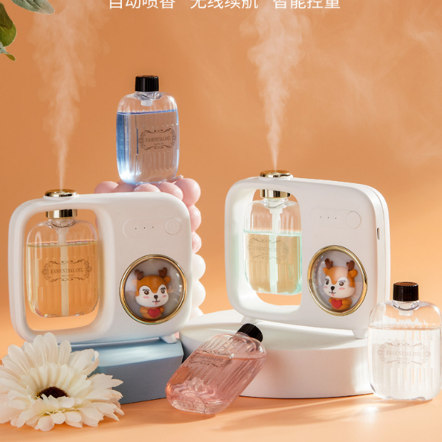 Máy xịt thơm phòng tự động treo tường, Máy xông tinh dầu phòng ngủ pin sạc