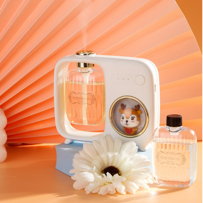 Máy xịt thơm phòng tự động treo tường, Máy xông tinh dầu phòng ngủ pin sạc