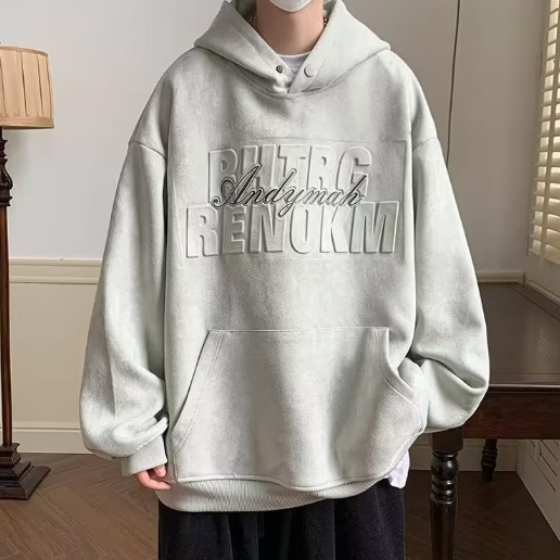 Áo Hoodie Dáng Rộng Lót Nhung Dày Dặn Thời Trang Thu Đông Hàn Quốc Cho Nam Và Nữ Áo Mùa Đông Nam Hoodie Zip Xám Drew Chính Hãng