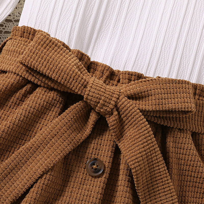 Siyyis Set Đồ 2 Món Gồm Áo Dệt Kim + Chân Váy Kaki Phong Cách Hàn Quốc Cho Bé Gái 8-12 Tuổi