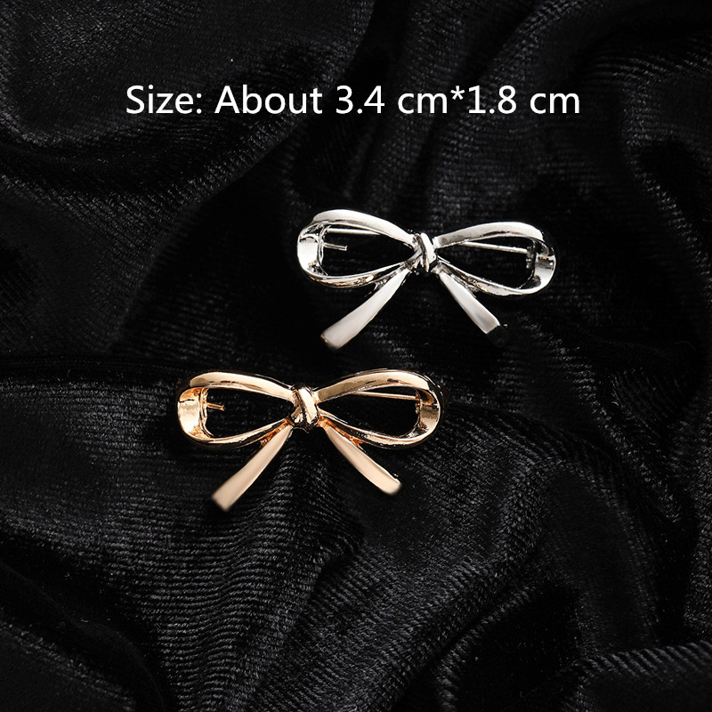 Trâm Cài Áo Hình Nơ Bằng Kim Loại Cao Cấp Thanh Lịch