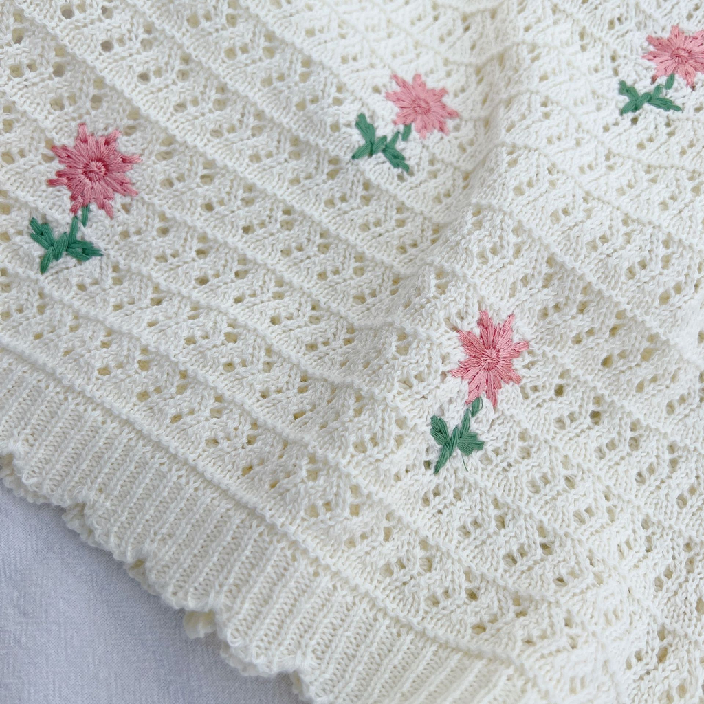 Sun baby Bộ Áo Dệt Kim Sát Nách Phối Quần Short Denim Thời Trang Mùa Hè Cho Bé