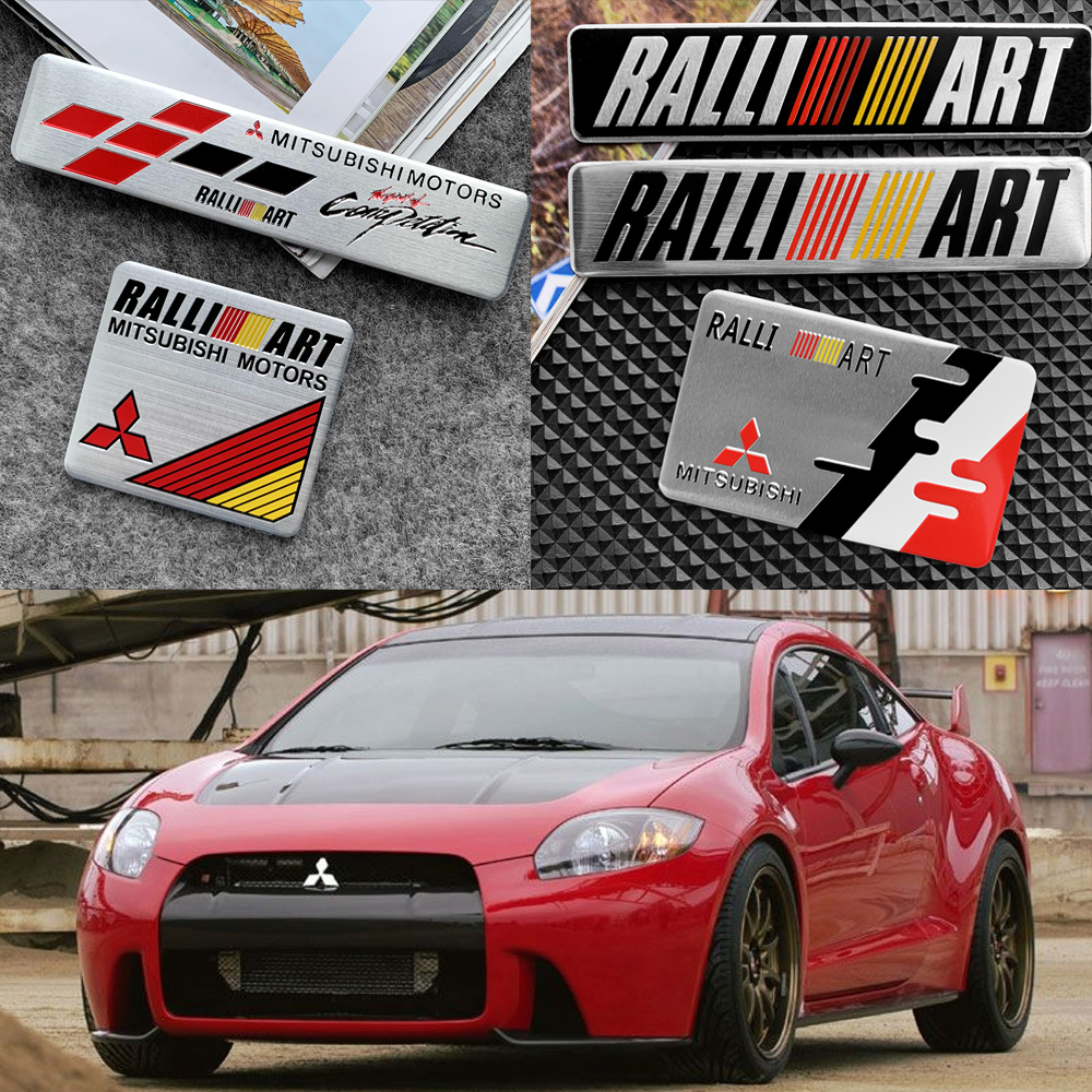 Nhãn Dán 3D Bằng Nhôm Trang Trí Thân Xe Hơi Mitsubishi Mirage G4 Lancer Adventure Strada L200
