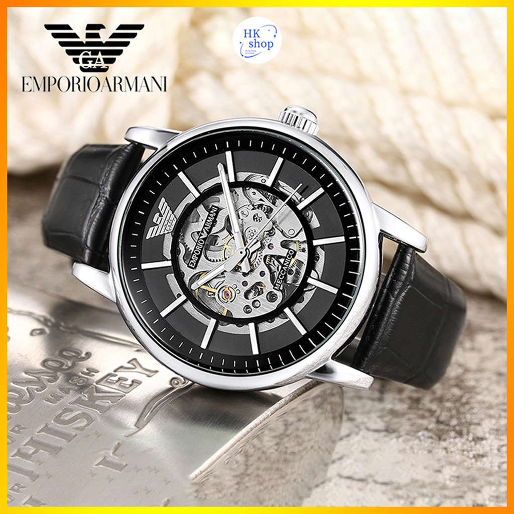 EMPORIO ARMANI Đồng Hồ Cơ armani Chính Hãng 100% ar1981 Phong Cách Doanh Nhân Thời Trang Cho Nam