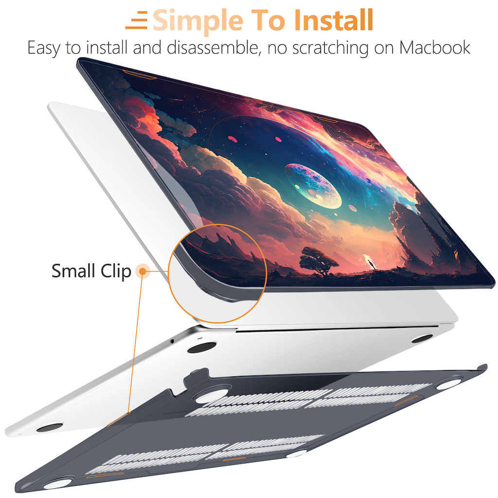 Ốp Điện Thoại Cho macbook air 13.3 13.6 15 inch pro13 14 16 "Với m2 m1 chip 2023-2012 / 2941 / 2681 / 2337 / 2338 / 2179 / 1932 / 2159 / 2289A19A19A / 19A