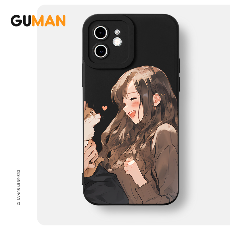 Ốp lưng GUMAN mềm cặp đôi dễ thương đẹp Cho iPhone 15 14 13 12 11 Pro Max SE 2020 X XR XS 8 7 ip 6S 6 Plus kute xyb2259
