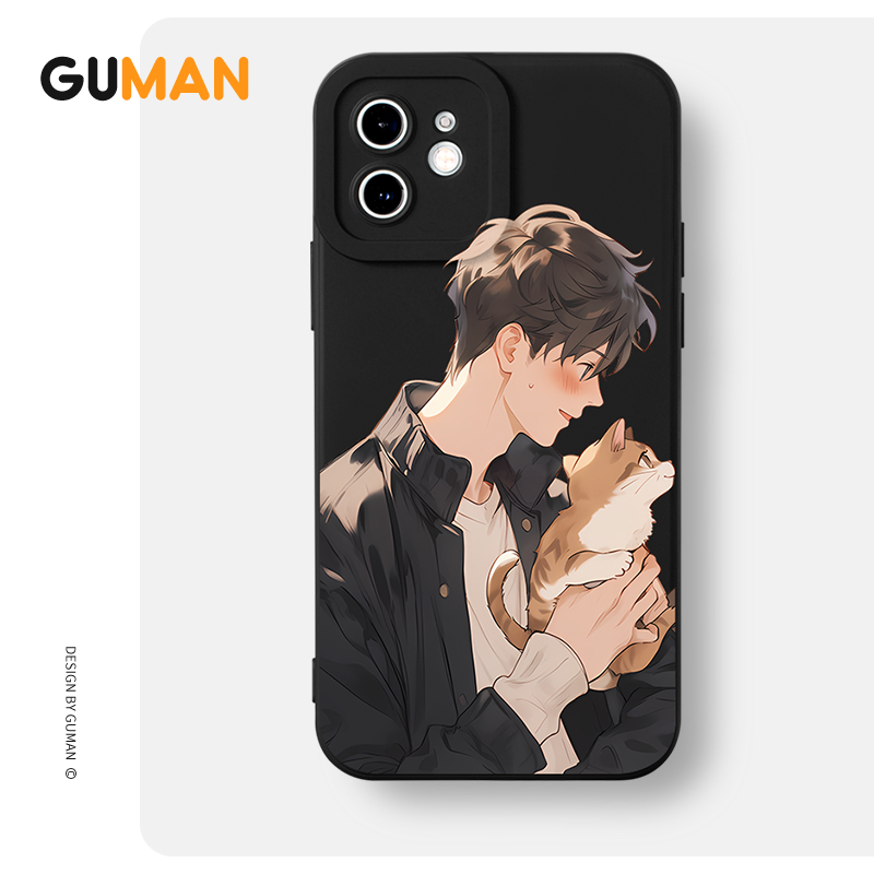 Ốp lưng GUMAN mềm cặp đôi dễ thương đẹp Cho iPhone 15 14 13 12 11 Pro Max SE 2020 X XR XS 8 7 ip 6S 6 Plus kute xyb2259