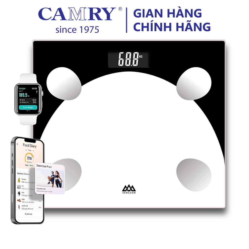 Camry Máy Cân Điện Tử Thông Minh Dùng Cho Phòng Tắm