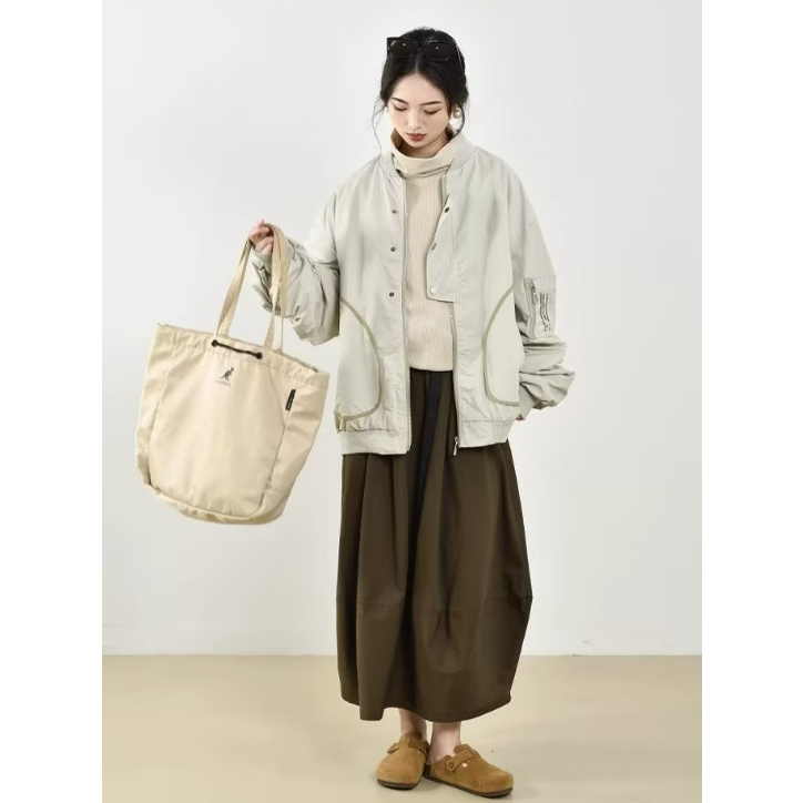 Áo Khoác Bóng Chày Màu Trơn Phong Cách Nhật Bản Thời Trang Xuân Thu Cho Nam Và Nữ