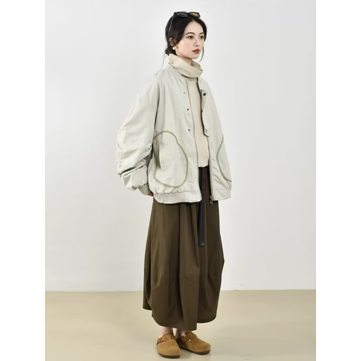 Áo Khoác Bóng Chày Màu Trơn Phong Cách Nhật Bản Thời Trang Xuân Thu Cho Nam Và Nữ