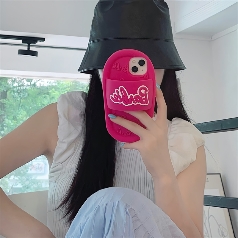 Hoạt Hình Ốp Điện Thoại silicone Mềm Hình Chiếc Dép Màu Hồng Cho iphone 14 13 12 11 pro max 14pro 13pro 12pro