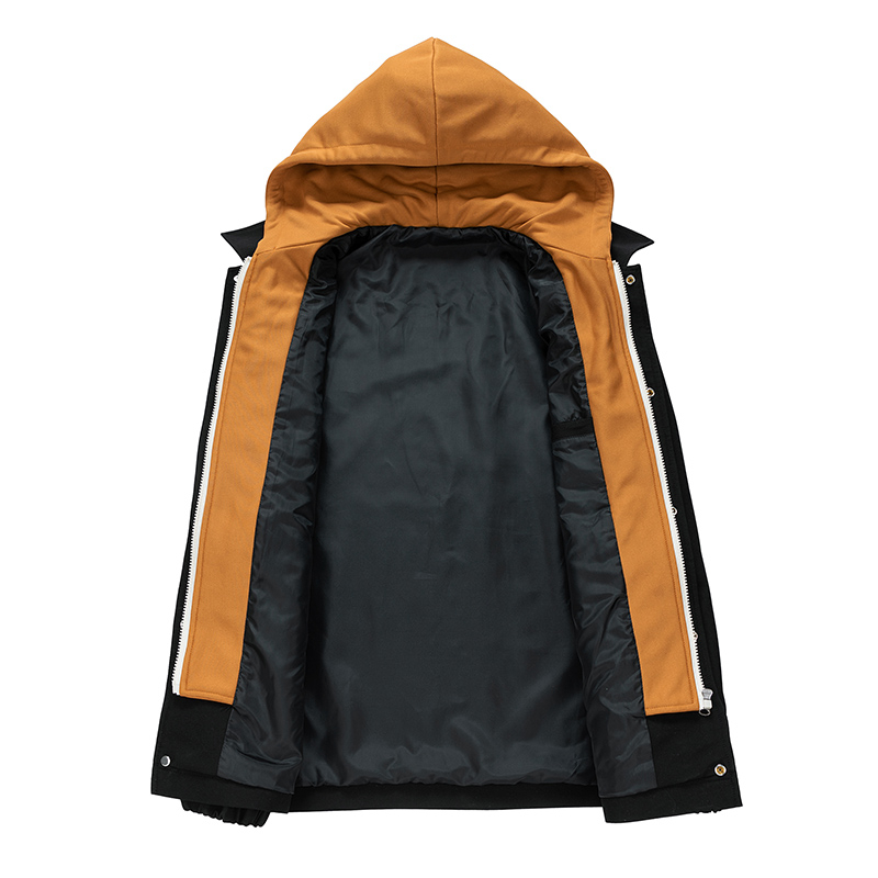 Áo Khoác Giả Hai Lớp Có Mũ Trùm Phối Màu Sắc Trẻ Trung Thời Trang Xuân Thu size Lớn l-7xl Cho Nam