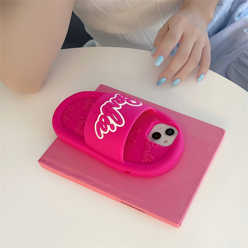 Hoạt Hình Ốp Điện Thoại silicone Mềm Hình Chiếc Dép Màu Hồng Cho iphone 14 13 12 11 pro max 14pro 13pro 12pro