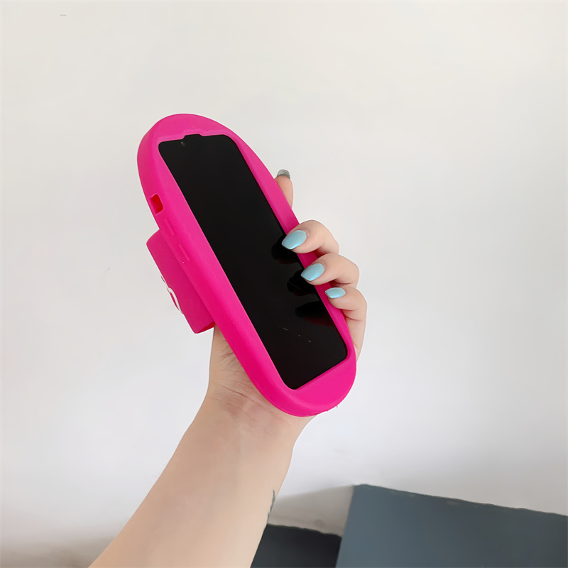 Hoạt Hình Ốp Điện Thoại silicone Mềm Hình Chiếc Dép Màu Hồng Cho iphone 14 13 12 11 pro max 14pro 13pro 12pro