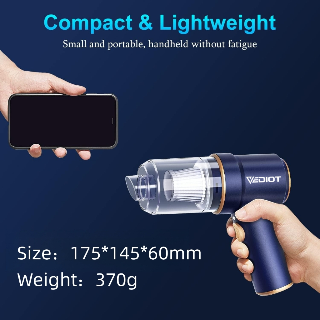 Vediot Máy Hút Bụi Cầm Tay Loại C 99000Pa Không Chổi Than Cho Bàn Phím Xe Hơi