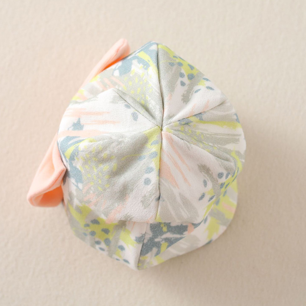 Mũ beanie cotton Đính Nơ To Dễ Thương Cho Bé Gái Sơ Sinh 0-3 Tháng Tuổi
