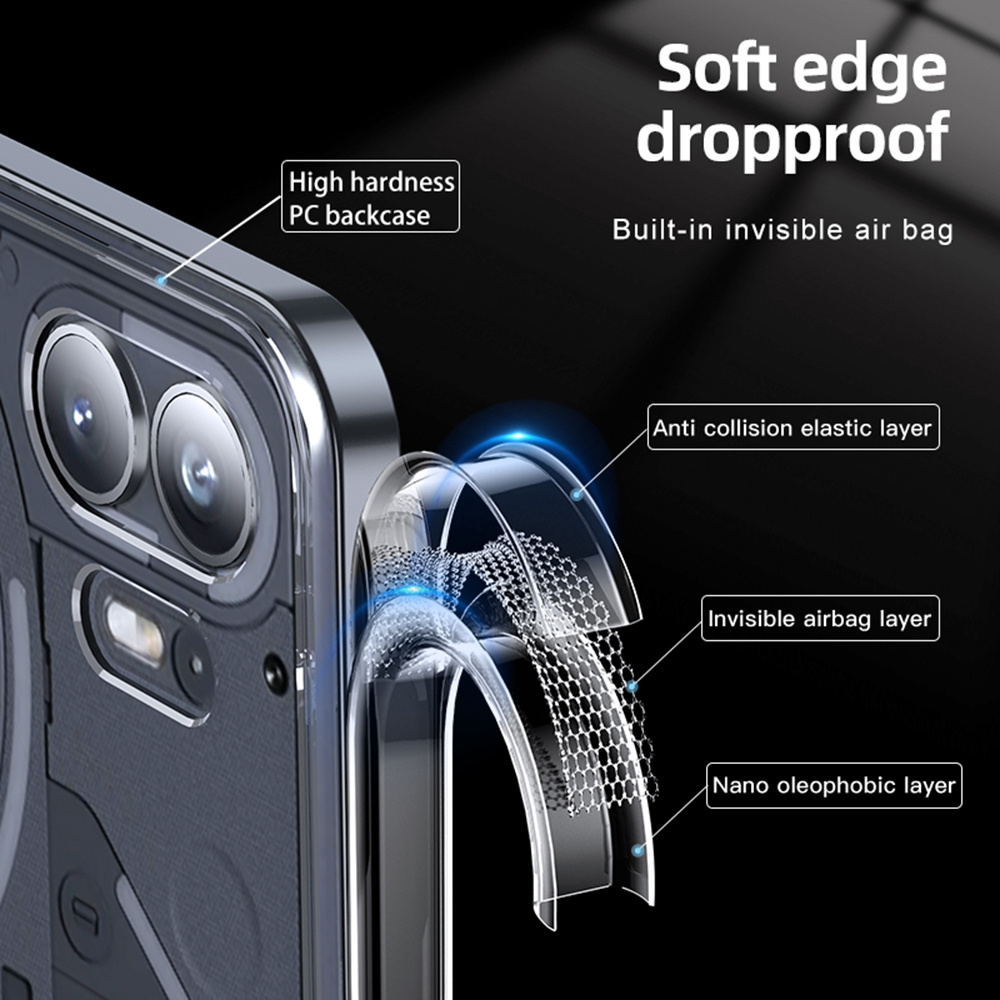 UFLAXE Ốp Cứng Chống Sốc Cho Nothing Phone 2 Ốp Điện Thoại Trong Suốt Mờ Ốp Lưng Bảo Vệ Toàn Diện Bền Chặt Chống Ố Vàng