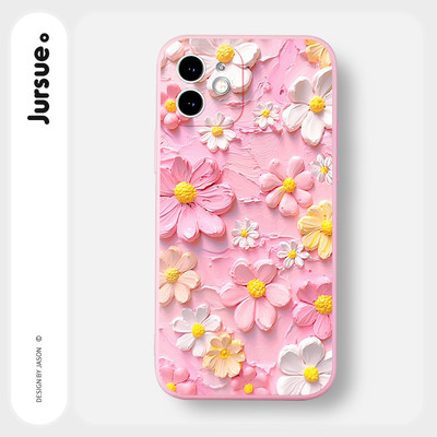 Ốp lưng JURSUE mềm chống sốc hình hoa độc lạ Cho IPHONE 15 14 13 12 11 PRO MAX SE 2020 X XR XS ip 8 7 6 6S PLUS Y4103