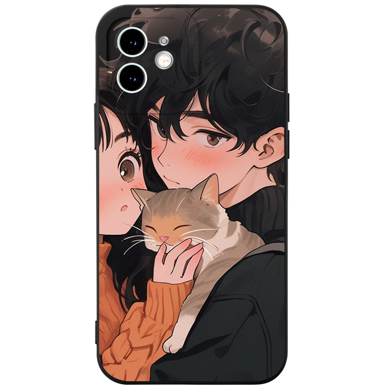 Ốp lưng JURSUE mềm hoạt hình cặp đôi dễ thương đẹp Cho IPHONE 15 14 13 12 11 PRO MAX SE 2020 X XR XS ip 8 7 6 6S PLUS Y4098