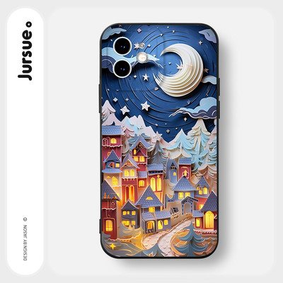 Ốp lưng JURSUE mềm chống bẩn hình độc lạ Cho iPhone 16 15 14 13 12 11 PRO MAX SE 2020 X XR XS ip 8 7 Plus Y4086