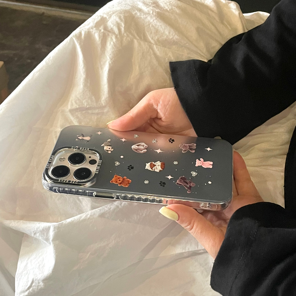 Ốp Điện Thoại imd Mềm Mạ Điện Họa Tiết Động Vật Hoạt Hình Cho iphone 15 pro max 14 pro 13 pro max 12 pro iphone 11