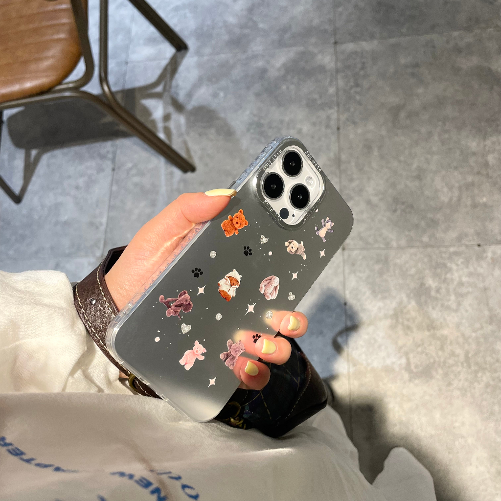 Ốp Điện Thoại imd Mềm Mạ Điện Họa Tiết Động Vật Hoạt Hình Cho iphone 15 pro max 14 pro 13 pro max 12 pro iphone 11