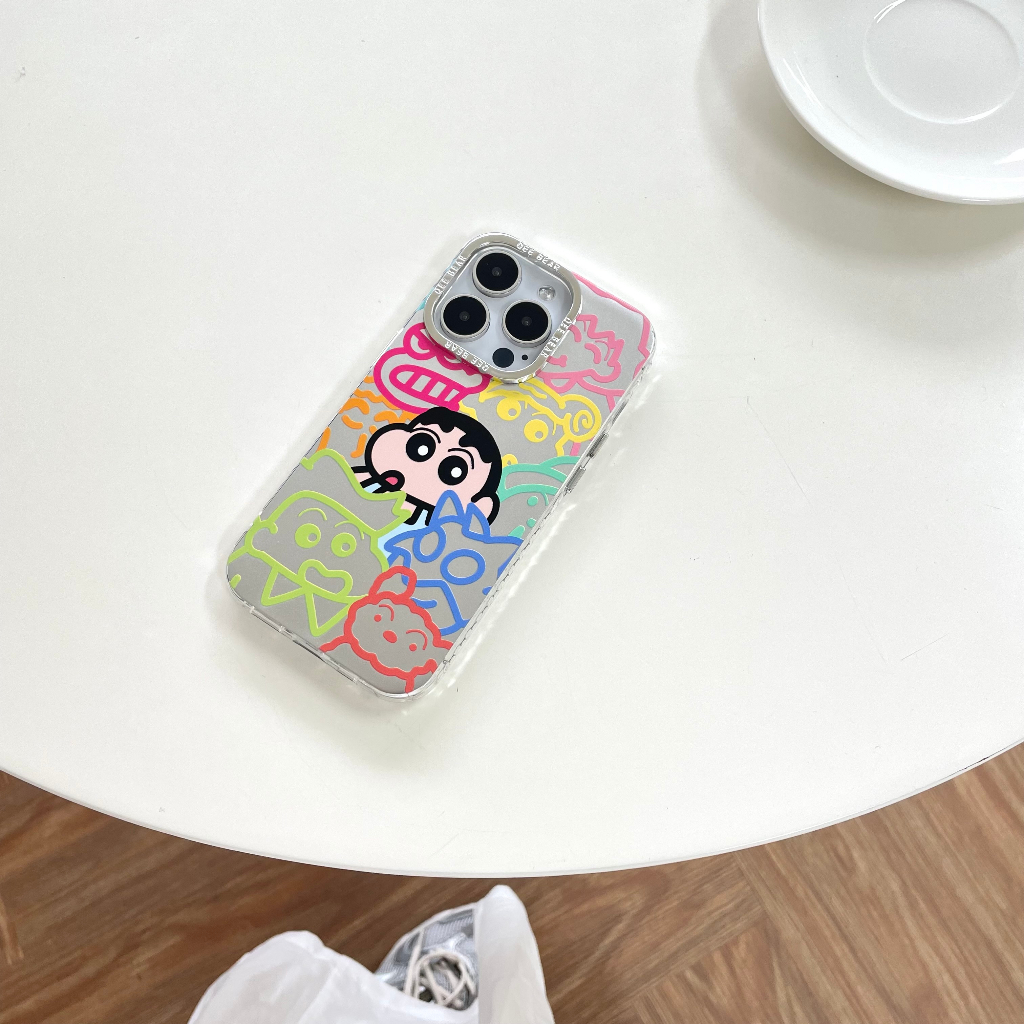 Ốp Điện Thoại imd Mềm Mạ Điện Hai Mặt Họa Tiết Cậu Bé Bút Chì Cho iphone 15 pro max 14 pro 13 pro max 12 pro iphone 11