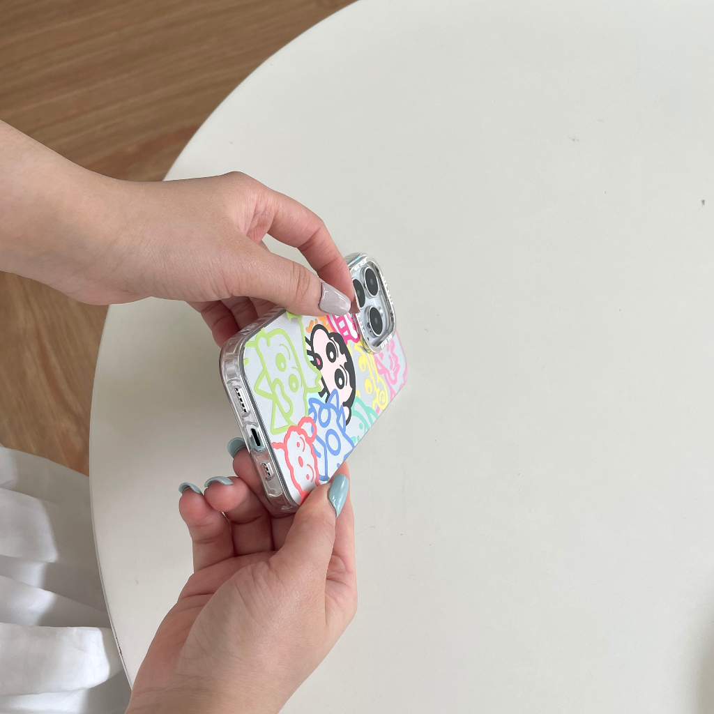 Ốp Điện Thoại imd Mềm Mạ Điện Hai Mặt Họa Tiết Cậu Bé Bút Chì Cho iphone 15 pro max 14 pro 13 pro max 12 pro iphone 11