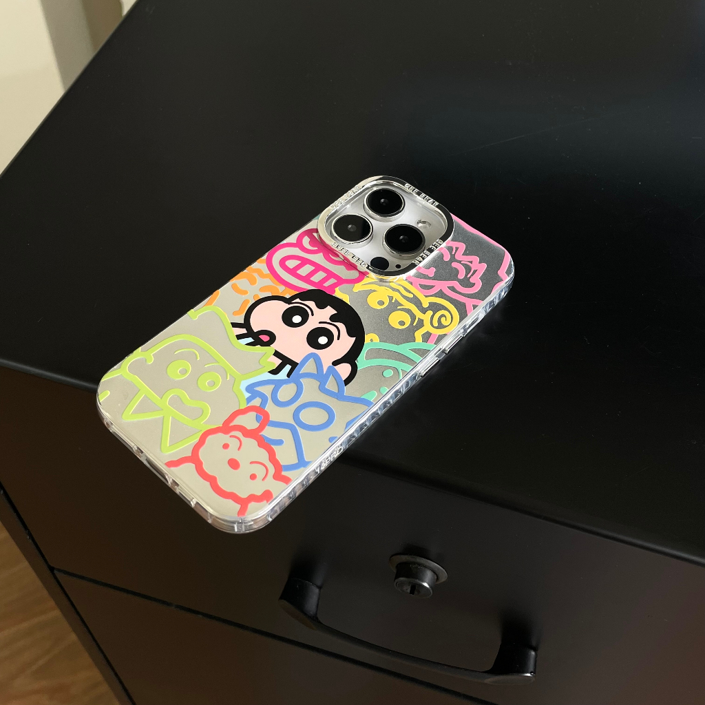 Ốp Điện Thoại imd Mềm Mạ Điện Hai Mặt Họa Tiết Cậu Bé Bút Chì Cho iphone 15 pro max 14 pro 13 pro max 12 pro iphone 11