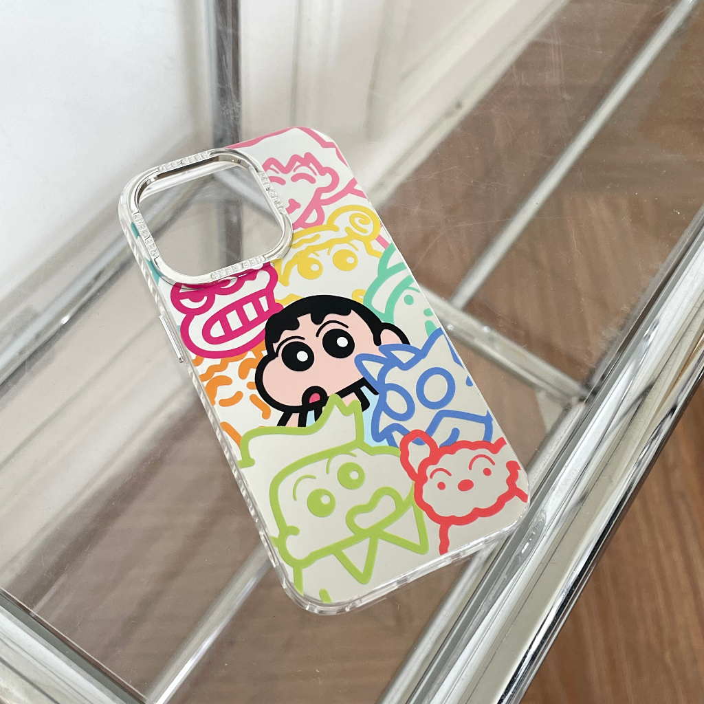 Ốp Điện Thoại imd Mềm Mạ Điện Hai Mặt Họa Tiết Cậu Bé Bút Chì Cho iphone 15 pro max 14 pro 13 pro max 12 pro iphone 11