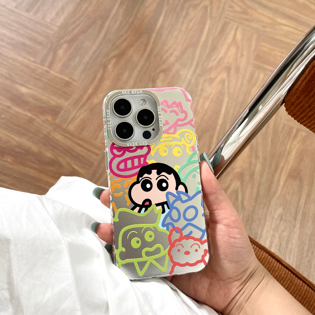 Ốp Điện Thoại imd Mềm Mạ Điện Hai Mặt Họa Tiết Cậu Bé Bút Chì Cho iphone 15 pro max 14 pro 13 pro max 12 pro iphone 11