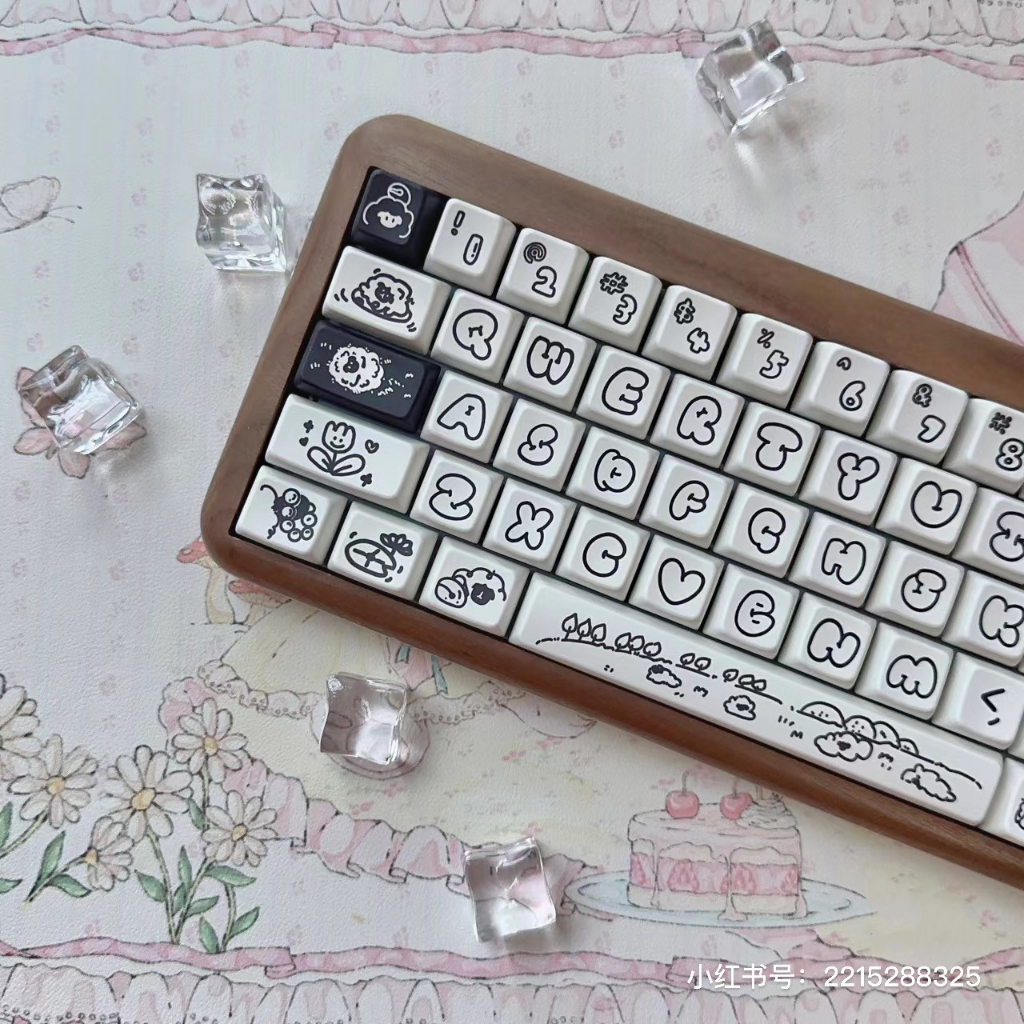 134 Phím Cừu phiêu lưu Keycaps MDA Năm mặt thăng hoa nhiệt Dễ Thương 61/64/68/75/84/87/104/108 Dễ Thương PBT Dye Sub Bàn Phím Cơ Keycap