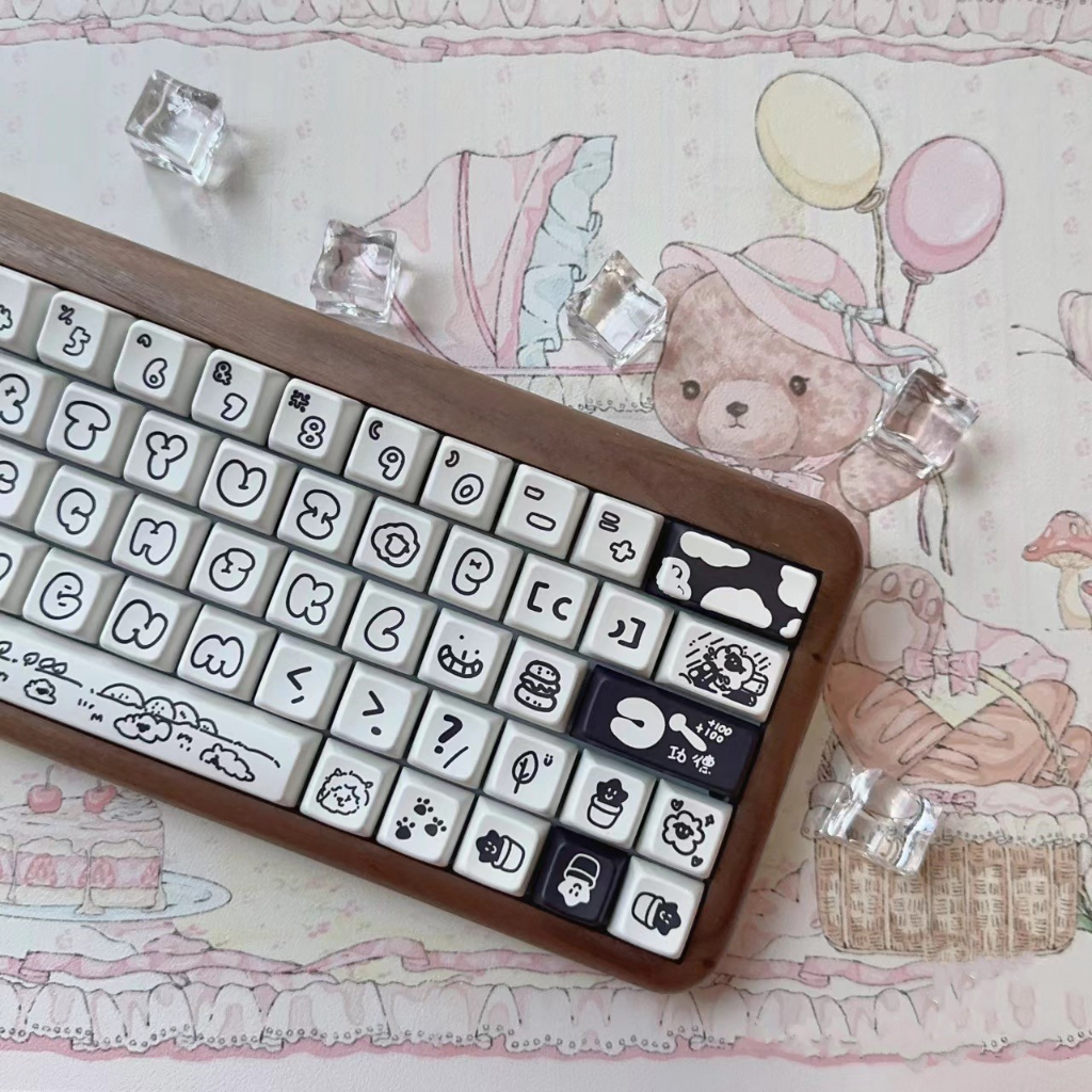 134 Phím Cừu phiêu lưu Keycaps MDA Năm mặt thăng hoa nhiệt Dễ Thương 61/64/68/75/84/87/104/108 Dễ Thương PBT Dye Sub Bàn Phím Cơ Keycap