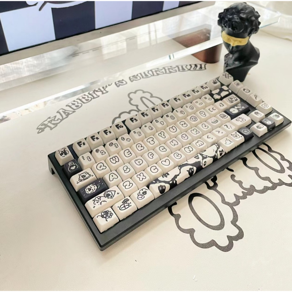 134 Phím Cừu phiêu lưu Keycaps MDA Năm mặt thăng hoa nhiệt Dễ Thương 61/64/68/75/84/87/104/108 Dễ Thương PBT Dye Sub Bàn Phím Cơ Keycap