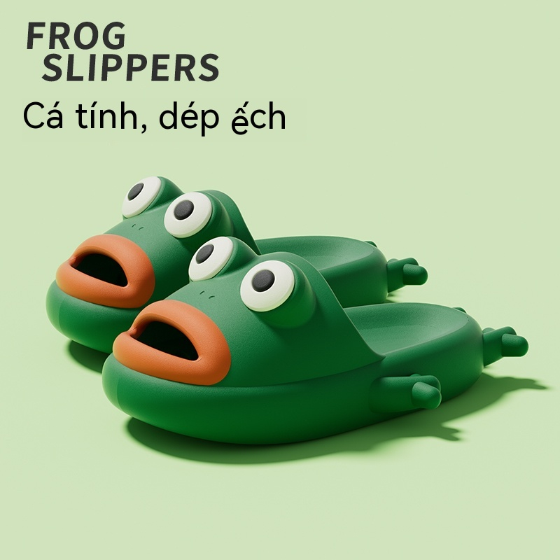 Dép Đi Trong Nhà Chống Trượt Hình Chú Ếch Dễ Thương
