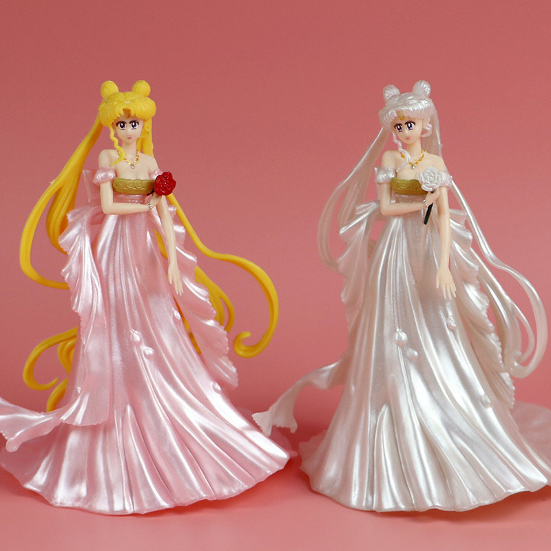 Mô Hình Nhân Vật Thủy Thủ Mặt Trăng 15cm tsukino usagi princess serenity neo-Jenity Mặc Váy Hồng Bằng pvc Làm Quà Tặng Cho Bé
