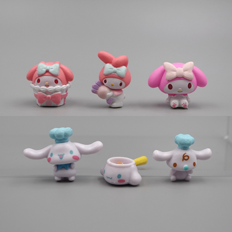 1 Mô Hình Nhân Vật sanrio hello kitty kuromi my melody Cinnamoroll 2-3cm Bằng pvc