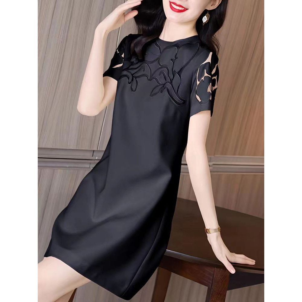 Đầm Chữ a Tay Ngắn Dáng Rộng Thời Trang Mùa Hè Tinh Tế Cho Nữ xiaoxiangfeng