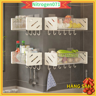 Kệ đựng gia vị dán tường nhà bếp - Kệ Treo Tường Nhà Bếp Đa Năng Thoát Nước - Nitrogen071