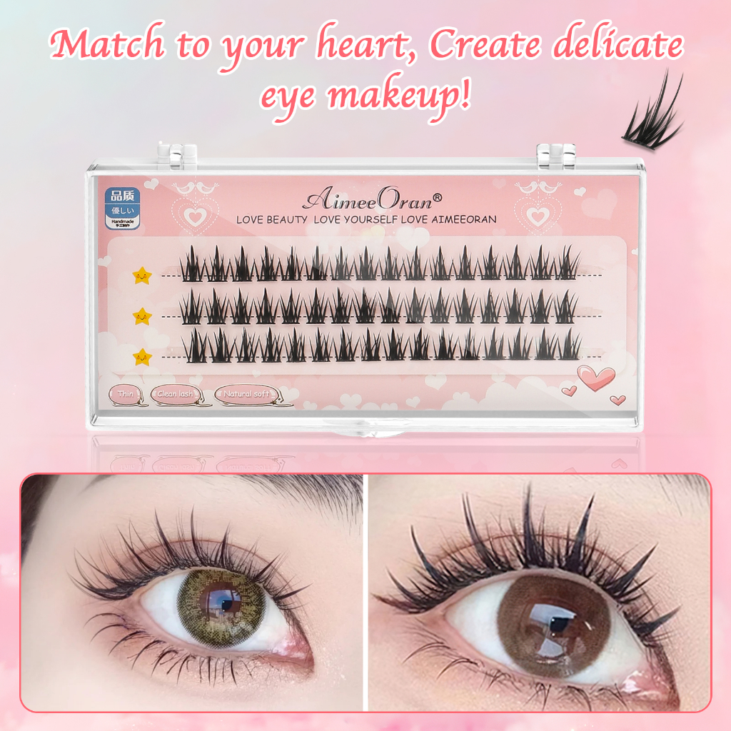 Aimeeoran Bộ Lông Mi Giả 3d Tự Nhiên 9-12mm