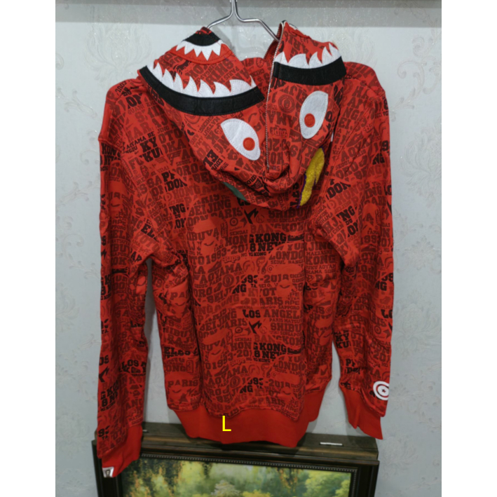 BAPE Mới Áo Khoác Hoodie Họa Tiết Rằn Ri Phối Cá Tính