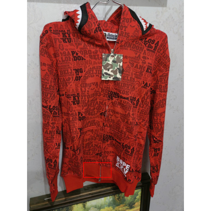 BAPE Mới Áo Khoác Hoodie Họa Tiết Rằn Ri Phối Cá Tính